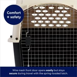 Frisco Plastic Dog & Cat Kennel, Almond & Black 13 Frisco Plastic Dog & Cat Kennel, Almond & Black -Frisco 120138 PT4. AC SS1800 V1667229308