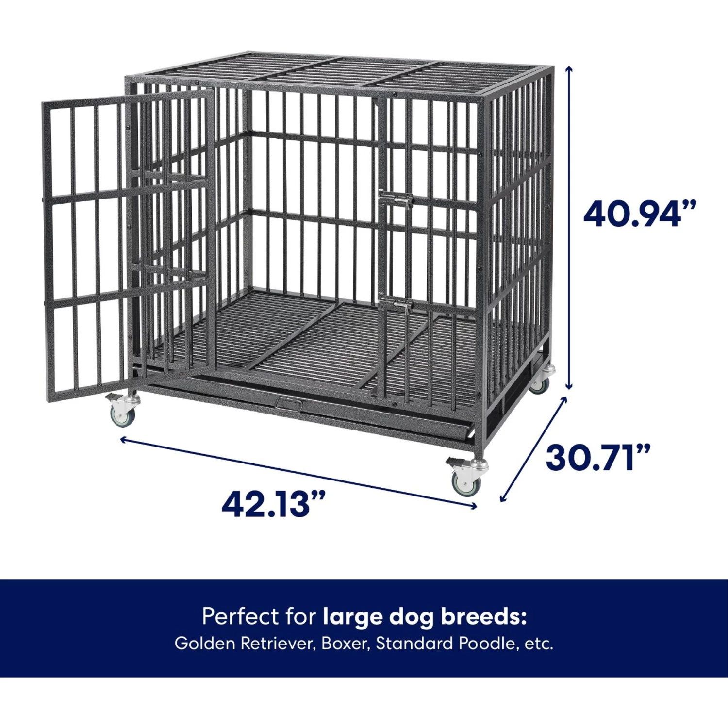 Frisco Ultimate Heavy Duty Steel Metal Single Door Dog Crate 4 Frisco Ultimate Heavy Duty Steel Metal Single Door Dog Crate - Image 2