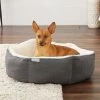 Frisco Sherpa Hexagon Bolster Cat & Dog Bed -Frisco 144813 MAIN. AC SS1800 V1566936169