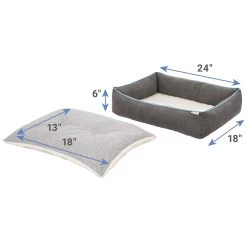 Frisco Sherpa Orthopedic Bolster Cat & Dog Bed -Frisco 144819 PT1. AC SS1800 V1657655547