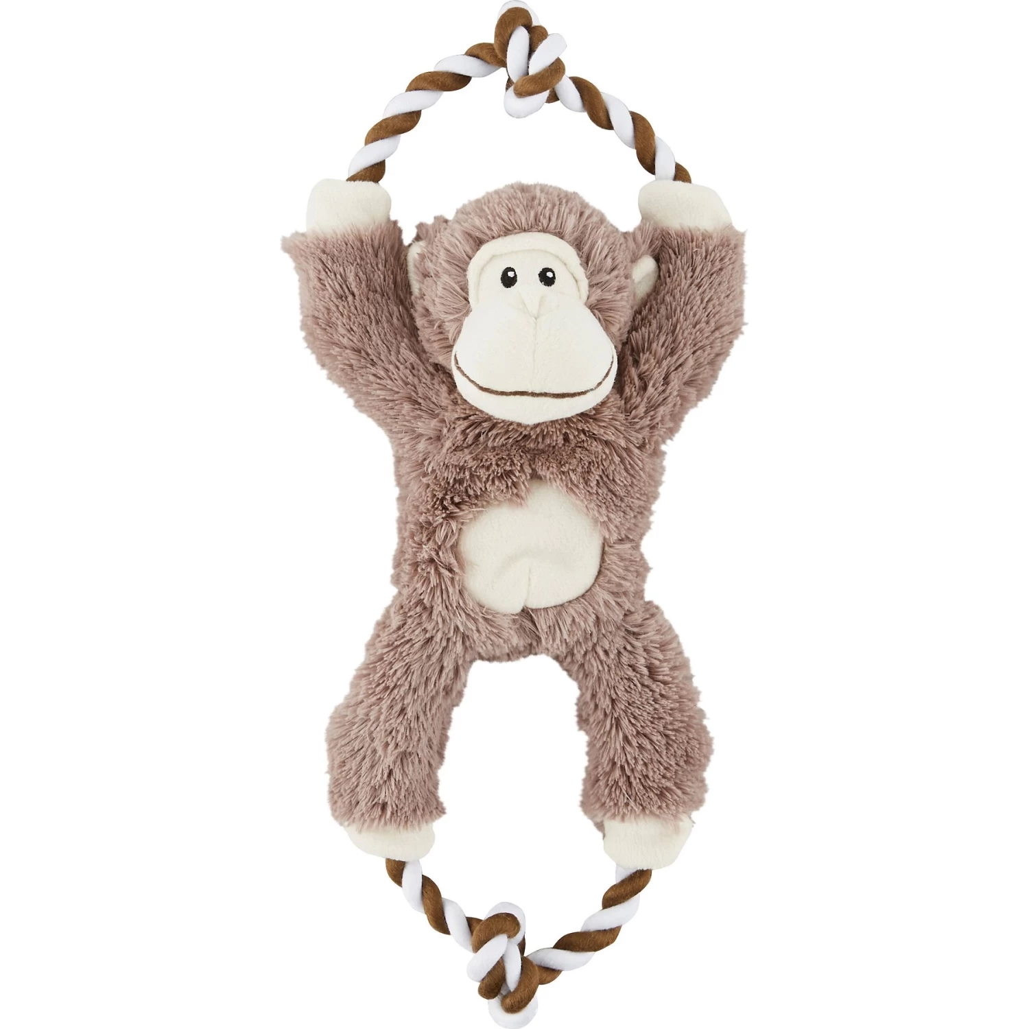 Frisco Monkey Plush With Rope Squeaky Dog Toy 3 Frisco Monkey Plush With Rope Squeaky Dog Toy