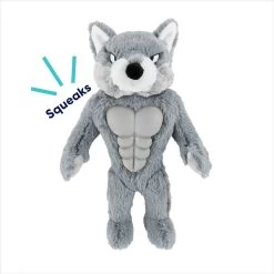 Frisco Wolf Muscle Plush Squeaky Dog Toy -Frisco 147082 PT2. AC SS1800 V1691776574