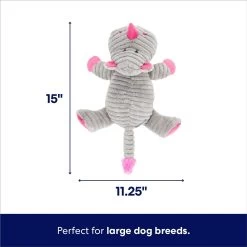 Frisco Rhino Corduroy Plush Squeaky Dog Toy -Frisco 152828 PT1. AC SS1800 V1695671089