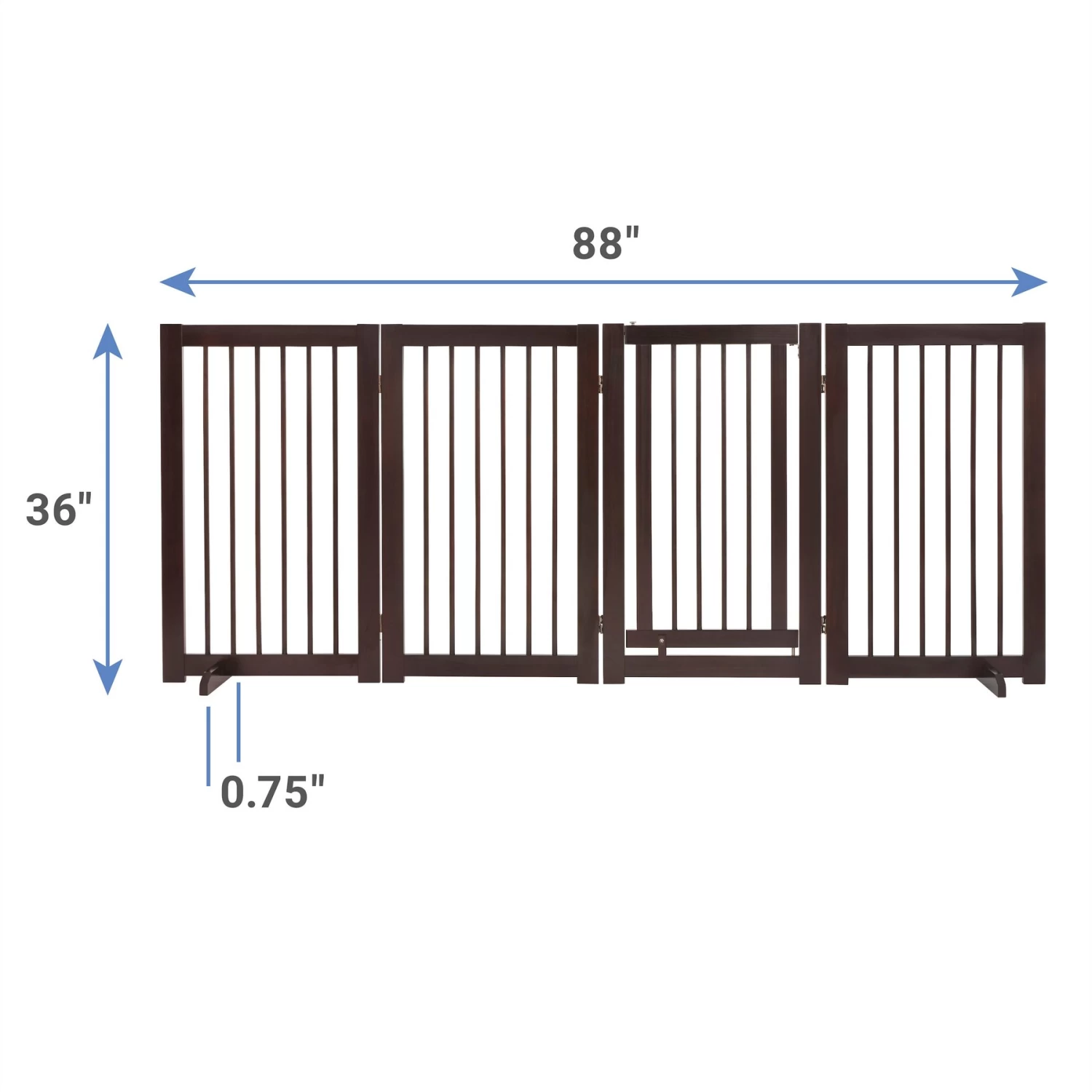 Frisco Deluxe Configurable 4-Panel Wood Dog Gate 4 Frisco Deluxe Configurable 4-Panel Wood Dog Gate - Image 2