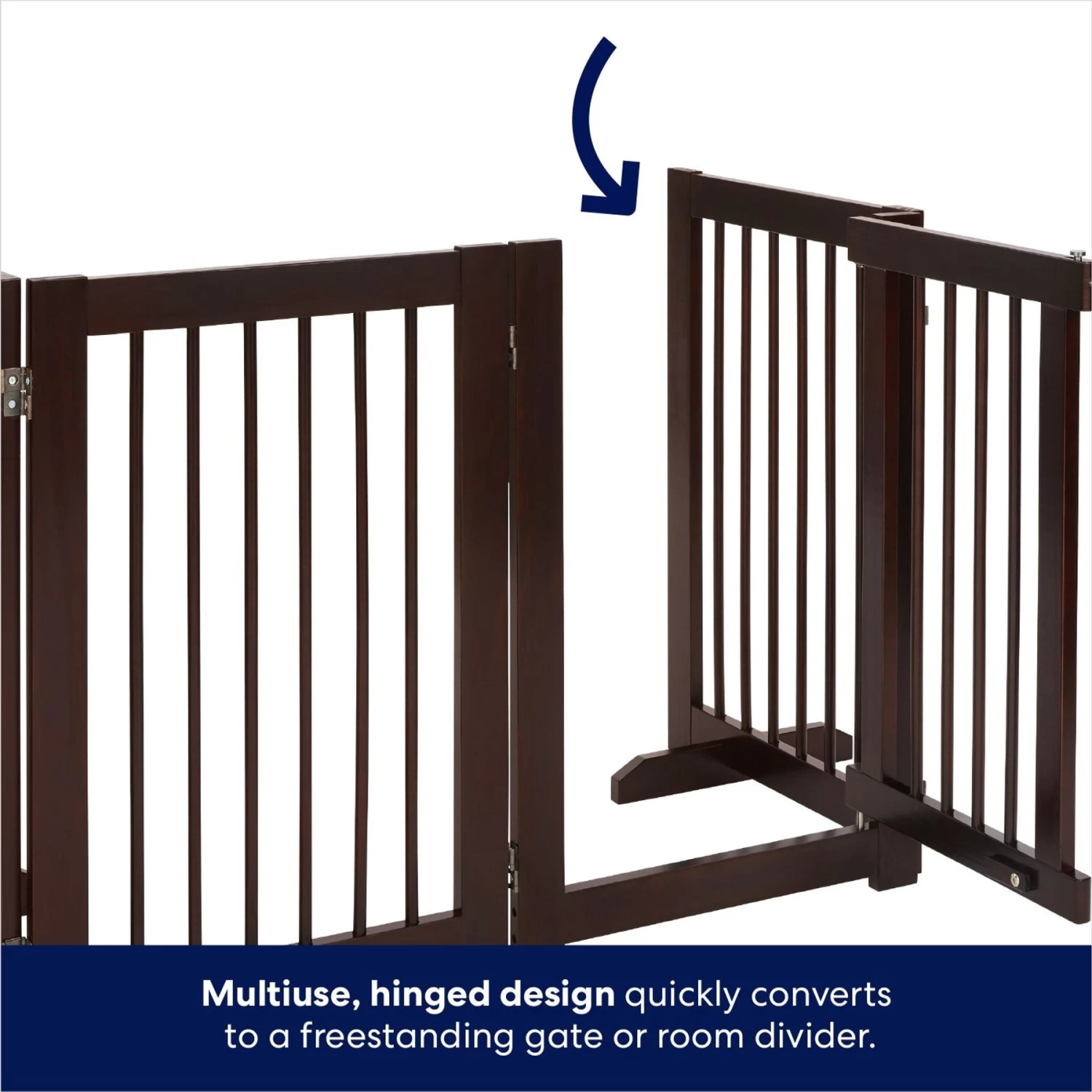 Frisco Deluxe Configurable 4-Panel Wood Dog Gate 5 Frisco Deluxe Configurable 4-Panel Wood Dog Gate - Image 3