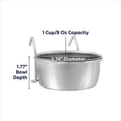 Frisco Stainless Steel Kennel Bowl Dog & Cat Bowl -Frisco 159871 PT1. AC SS1800 V1692728193