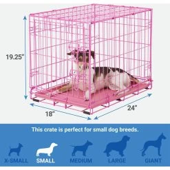 Frisco Fold & Carry Single Door Collapsible Wire Dog Crate, Pink 10 Frisco Fold & Carry Single Door Collapsible Wire Dog Crate, Pink -Frisco 160806 PT1. AC SS1800 V1561066340