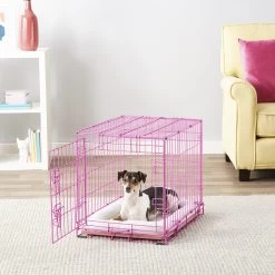 Frisco Fold & Carry Single Door Collapsible Wire Dog Crate, Pink 15 Frisco Fold & Carry Single Door Collapsible Wire Dog Crate, Pink -Frisco 160806 PT6. AC SS1800 V1561066044