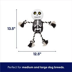 Frisco Halloween Skeleton Plush With Rope Squeaky Dog Toy -Frisco 161358 PT1. AC SS1800 V1689873000