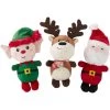 Frisco Holiday Santa's Helpers Plush Squeaky Dog Toy, 3 Count -Frisco 164633 MAIN. AC SS1800 V1694813220