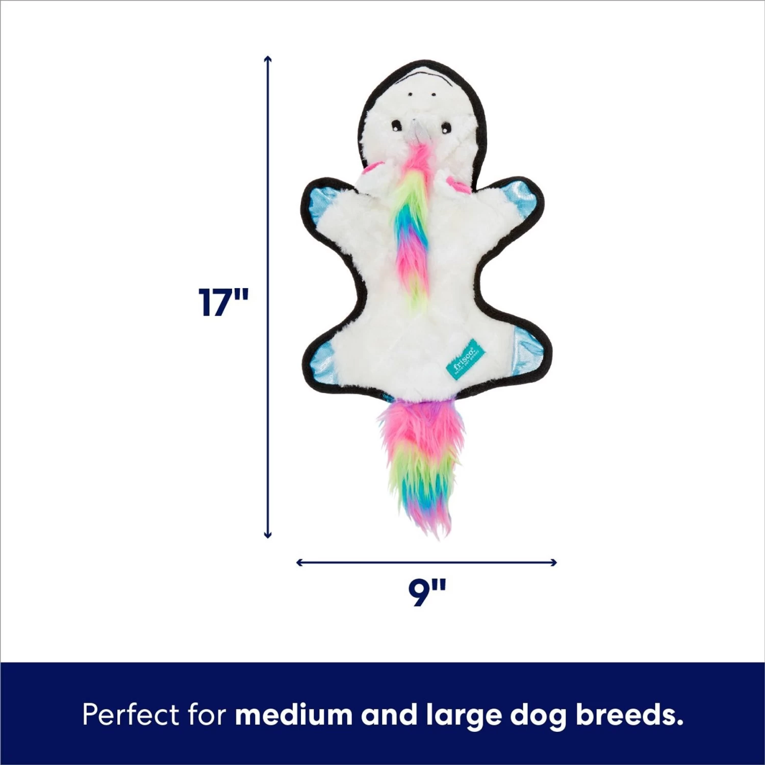 Frisco Unicorn Stuffing-Free Flat Plush Squeaky Dog Toy 4 Frisco Unicorn Stuffing-Free Flat Plush Squeaky Dog Toy - Image 2