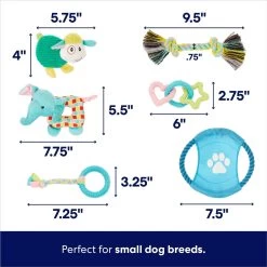 Frisco Little Friends Plush, Flyer & TPR Variety Pack Dog Toy -Frisco 177816 PT1. AC SS1800 V1691783969
