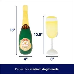 Frisco Champagne & Flute Plush Squeaky Dog Toy 9 Frisco Champagne & Flute Plush Squeaky Dog Toy -Frisco 183243 PT1. AC SS1800 V1695748411