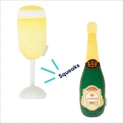 Frisco Champagne & Flute Plush Squeaky Dog Toy 10 Frisco Champagne & Flute Plush Squeaky Dog Toy -Frisco 183243 PT2. AC SS1800 V1695748473