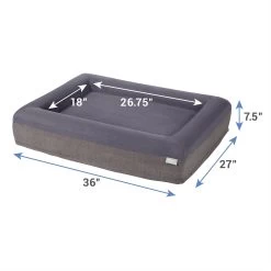 Frisco Orthopedic Rectangular Bolster Cat & Dog Bed W/Removable Cover -Frisco 210226 PT1. AC SS1800 V1597889496