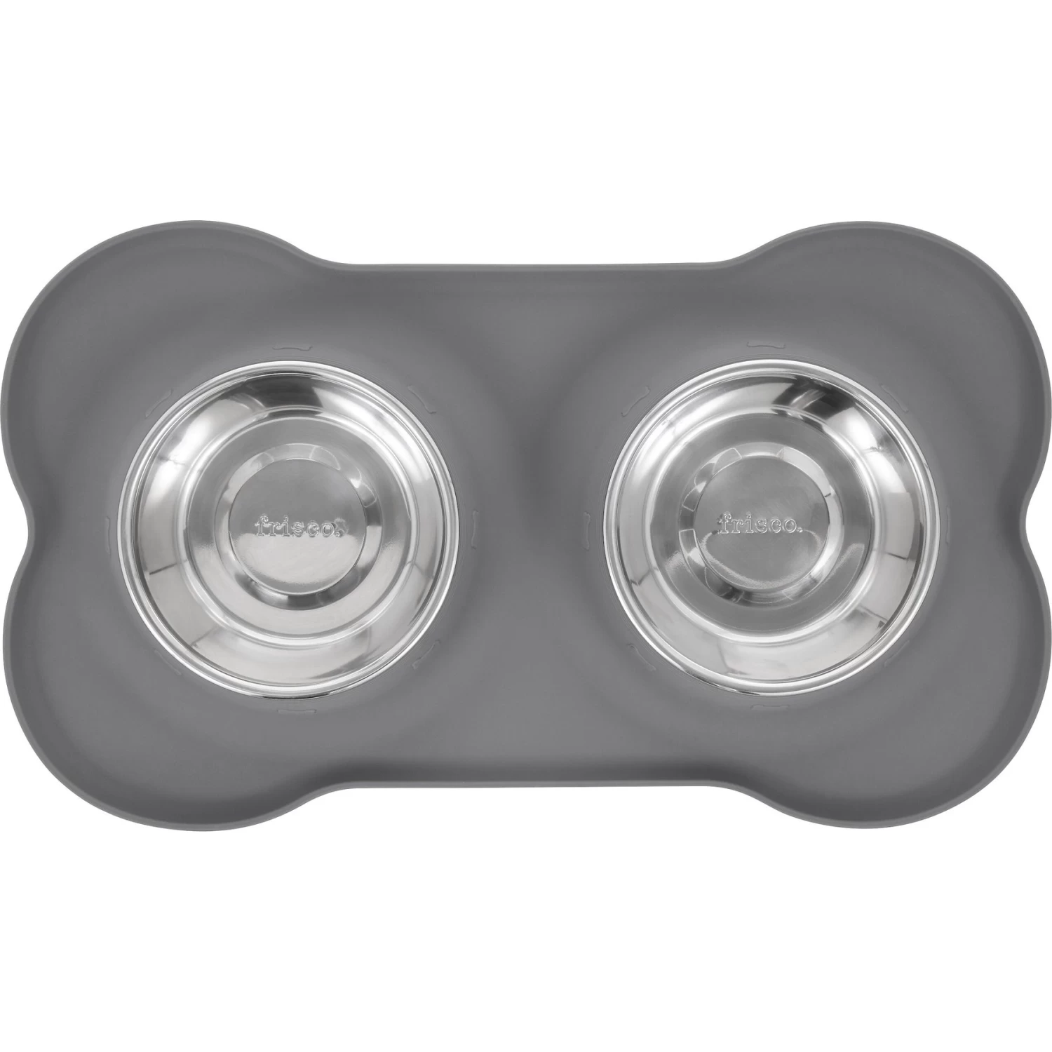 Frisco Silicone Stainless Steel Double Diner Dog & Cat Bowl 6 Frisco Silicone Stainless Steel Double Diner Dog & Cat Bowl - Image 4