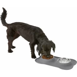 Frisco Silicone Stainless Steel Double Diner Dog & Cat Bowl 14 Frisco Silicone Stainless Steel Double Diner Dog & Cat Bowl -Frisco 215990 PT5. AC SS1800 V1605662218