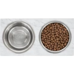 Frisco Marble Print Stainless Steel Double Elevated Dog Bowl -Frisco 216017 PT4. AC SS1800 V1591020400