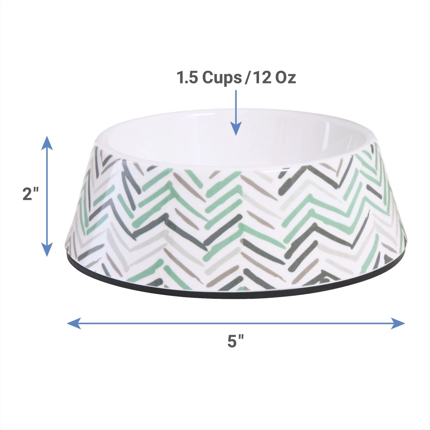 Frisco Chevron Brushed Melamine Bowl 4 Frisco Chevron Brushed Melamine Bowl - Image 2