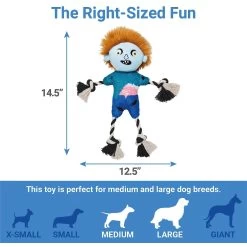 Frisco Zombie Boy Plush With Rope Squeaky Dog Toy -Frisco 218569 PT1. AC SS1800 V1599851479