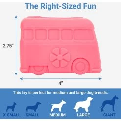 Frisco Retro Funky Van TPE Treat Dispenser Dog Toy, Medium/Large -Frisco 230383 PT1. AC SS1800 V1599943592