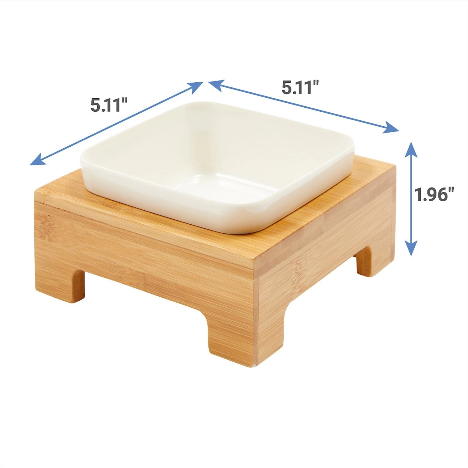 Frisco Square Melamine Dog & Cat Bowl With Bamboo Stand 8 Frisco Square Melamine Dog & Cat Bowl With Bamboo Stand - Image 6
