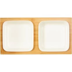 Frisco Square Melamine Dog & Cat Bowl Set With Bamboo Stand 11 Frisco Square Melamine Dog & Cat Bowl Set With Bamboo Stand -Frisco 232076 PT2. AC SS1800 V1605110607