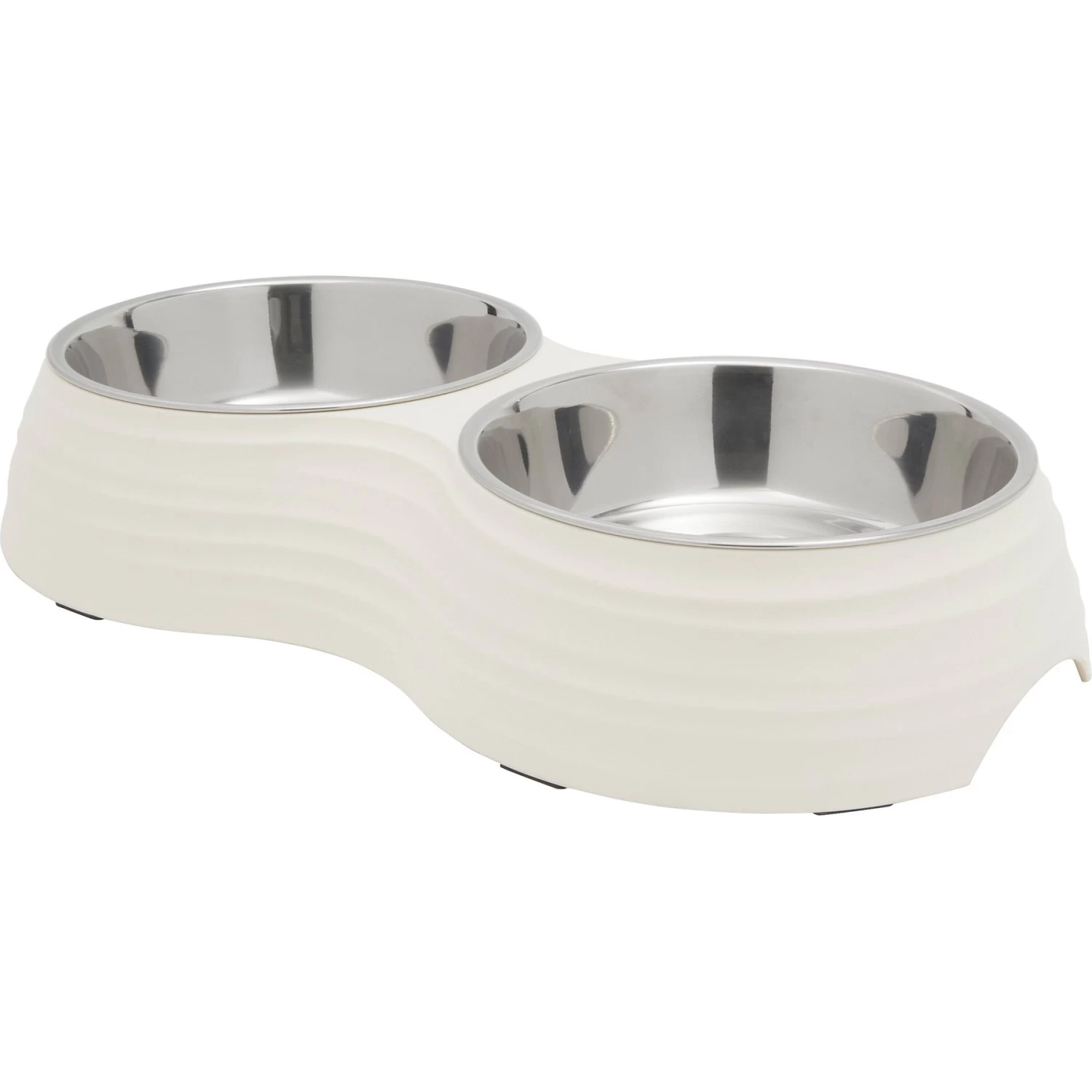 Frisco Stainless Steel Double Dog Bowls With Melamine Stand 3 Frisco Stainless Steel Double Dog Bowls With Melamine Stand