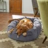 Frisco Velvet Round Bolster Dog Bed W/Removable Cover -Frisco 232178 MAIN. AC SS1800 V1602013291