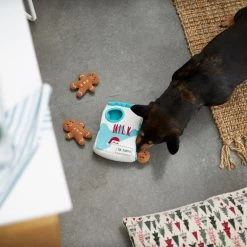 Frisco Holiday Milk & Gingerbread Cookies Hide & Seek Puzzle Plush Squeaky Dog Toy -Frisco 233262 PT5. AC SS1800 V1665759769