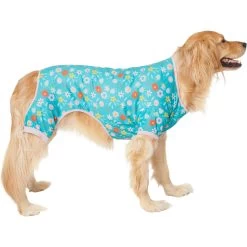Frisco Teal Floral Dog & Cat Jersey PJs -Frisco 249132 PT2. AC SS1800 V1637674341