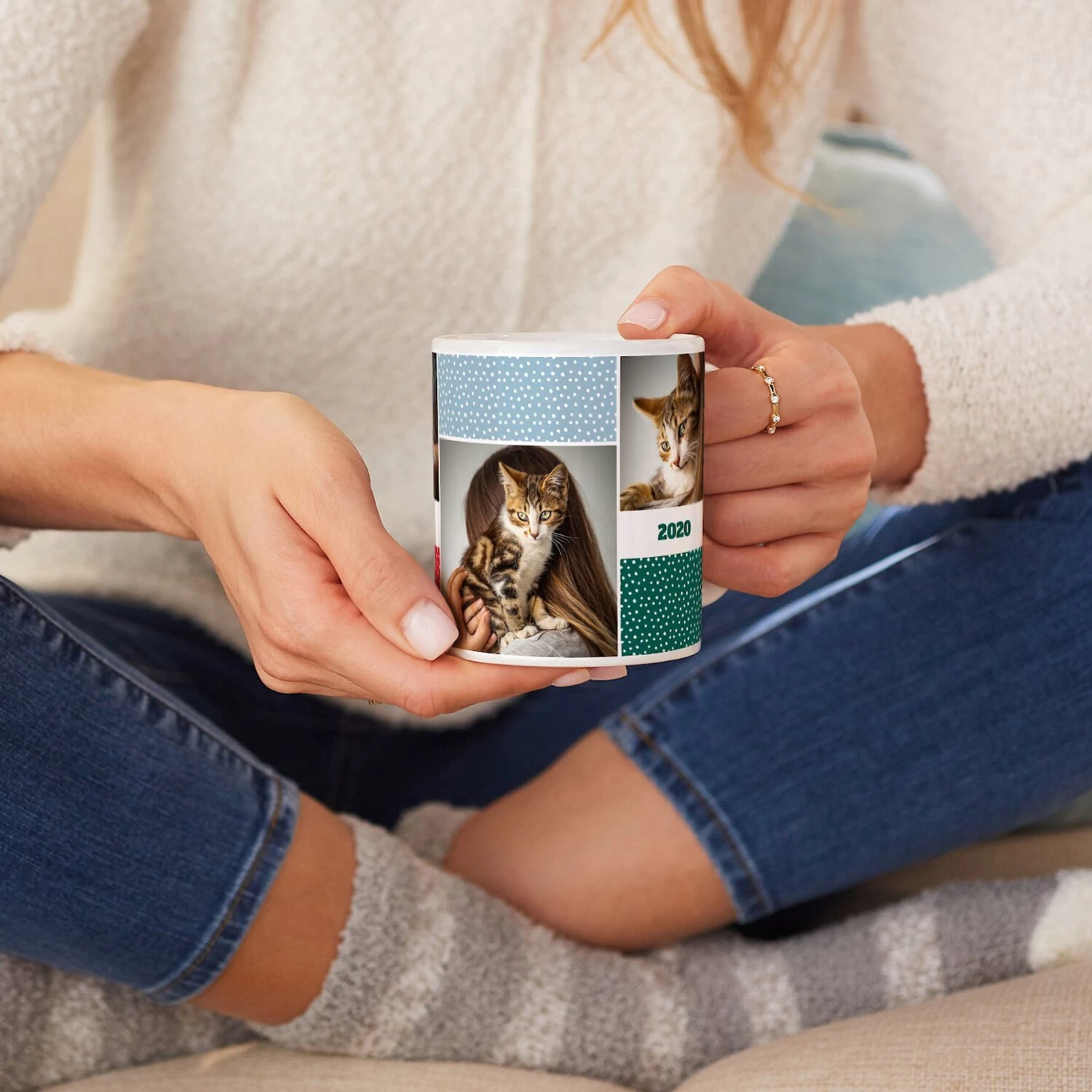 Frisco Colored Dots Personalized Coffee Mug 6 Frisco Colored Dots Personalized Coffee Mug - Image 4