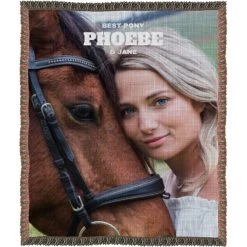 Frisco Portrait Woven Throw Personalized Blanket, 60" X 80"