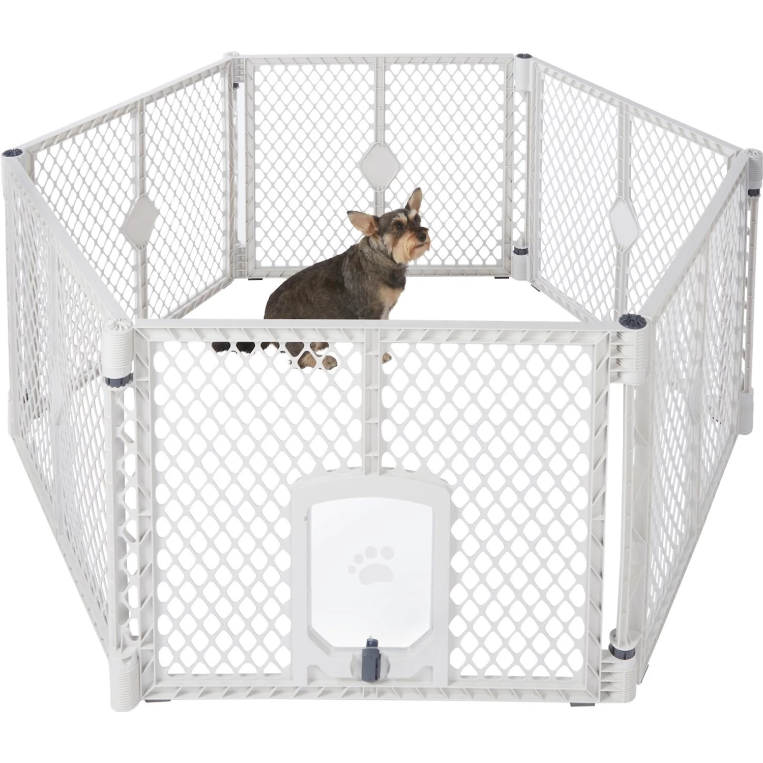 Frisco 6-Panel Plastic Exercise Dog Playpen, Light Gray 5 Frisco 6-Panel Plastic Exercise Dog Playpen, Light Gray - Image 3