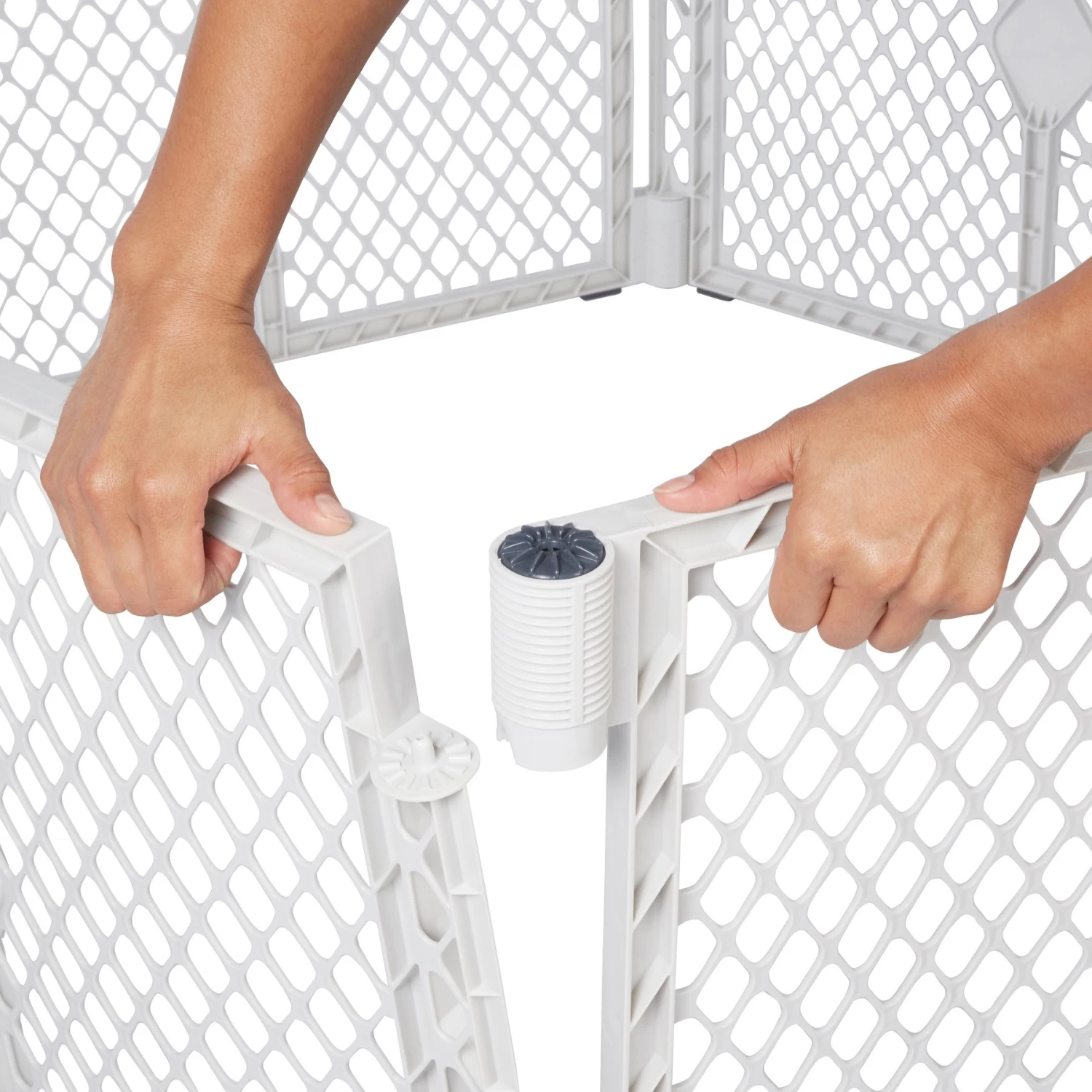 Frisco 6-Panel Plastic Exercise Dog Playpen, Light Gray 7 Frisco 6-Panel Plastic Exercise Dog Playpen, Light Gray - Image 5