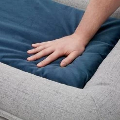 Frisco Orthopedic Personalized Bolster Dog Bed W/Removable Cover, Harbour Blue, Large -Frisco 252617 PT6. AC SS1800 V1604529734