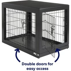 Frisco Double Door Furniture Style Dog Crate, Black 9 Frisco Double Door Furniture Style Dog Crate, Black -Frisco 253026 PT3. AC SS1800 V1615840384