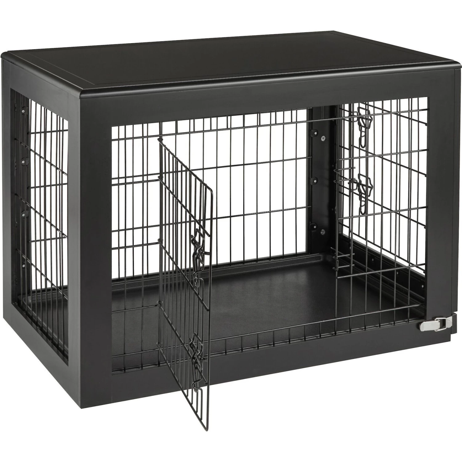 Frisco Double Door Furniture Style Dog Crate, Black 7 Frisco Double Door Furniture Style Dog Crate, Black - Image 5