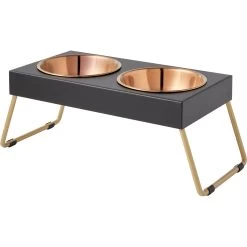 Frisco Copper Stainless Steel Elevated Foldable Double Dog & Cat Bowls -Frisco 253060 PT6. AC SS1800 V1616595426