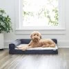 Frisco Faux Felt Orthopedic Corner Sofa Bolster Dog Bed W/Removable Cover
