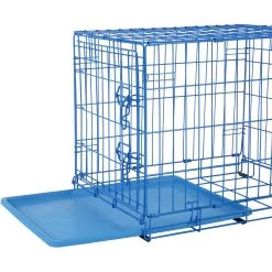 Frisco Fold & Carry Single Door Collapsible Wire Dog Crate & Frisco Quilted Plush Dog Crate Mat -Frisco 255501 PT1. AC SS1800 V1604159198