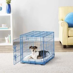 Frisco Fold & Carry Single Door Collapsible Wire Dog Crate & Frisco Quilted Plush Dog Crate Mat -Frisco 255501 PT2. AC SS1800 V1604097714