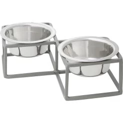 Frisco Elevated Diamond Stainless Steel Double Diner Dog & Cat Bowl -Frisco 257147 PT2. AC SS1800 V1612365678