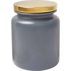 Frisco Modern Gold Rim Ceramic Treat Jar