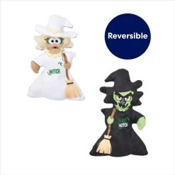 Frisco Halloween Good Witch, Bad Witch Reversible Plush Squeaky Dog Toy -Frisco 270429 PT2. AC SS1800 V1690911211