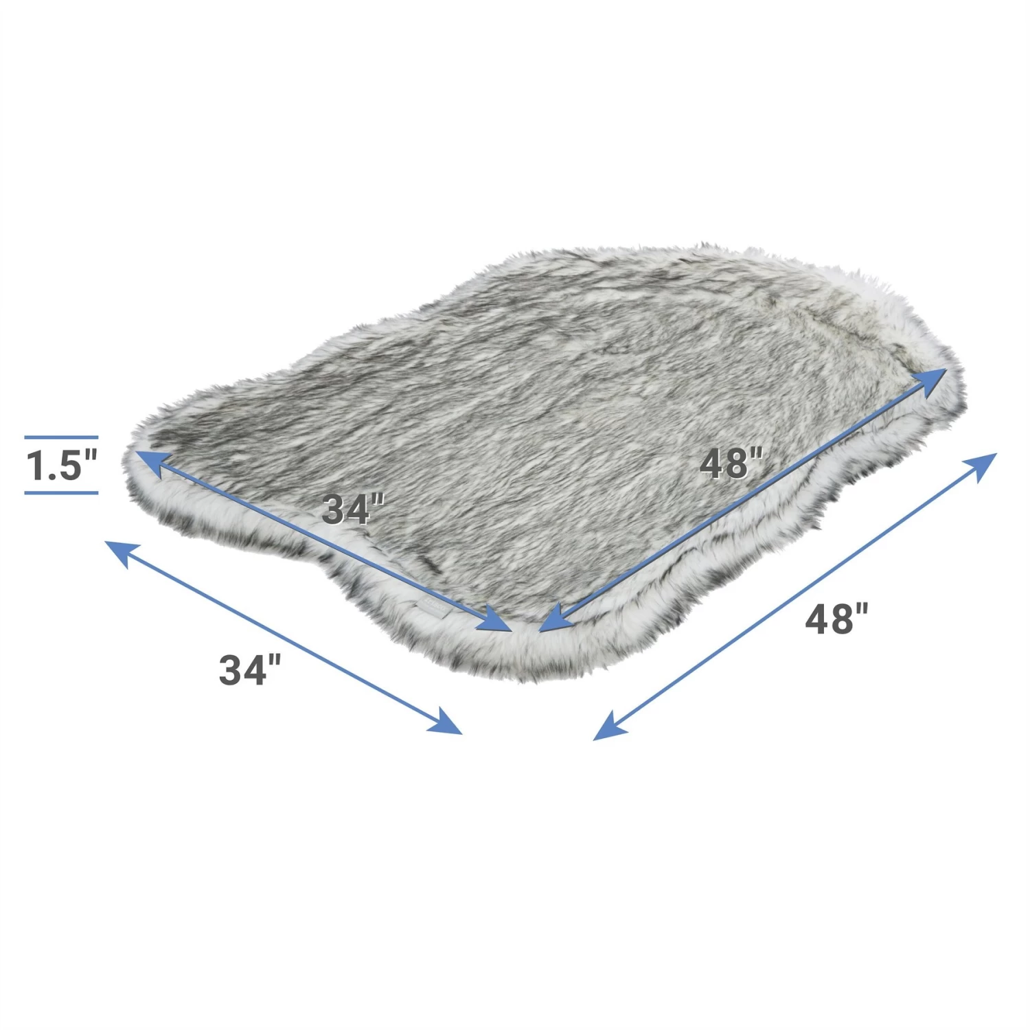 Frisco Faux Fur Orthopedic Pelt Pillow Dog Bed W/Removable Cover 4 Frisco Faux Fur Orthopedic Pelt Pillow Dog Bed W/Removable Cover - Image 2