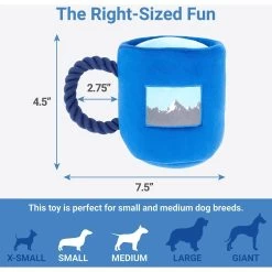 Frisco Camping Mug Plush With Rope Squeaky Dog Toy -Frisco 271007 PT1. AC SS1800 V1626368514