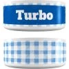 Frisco Personalized Gingham Plaid Dog Bowl