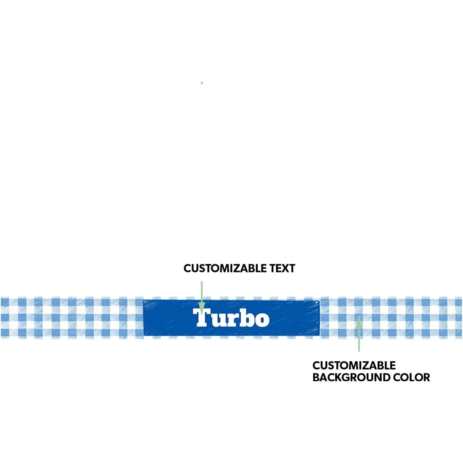 Frisco Personalized Gingham Plaid Small Dog & Cat Bowl 4 Frisco Personalized Gingham Plaid Small Dog & Cat Bowl - Image 2