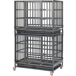 Frisco Ultimate Foldable & Stackable Heavy Duty Steel Metal Single Door Dog Crate -Frisco 280395 PT4. AC SS1800 V1632851515